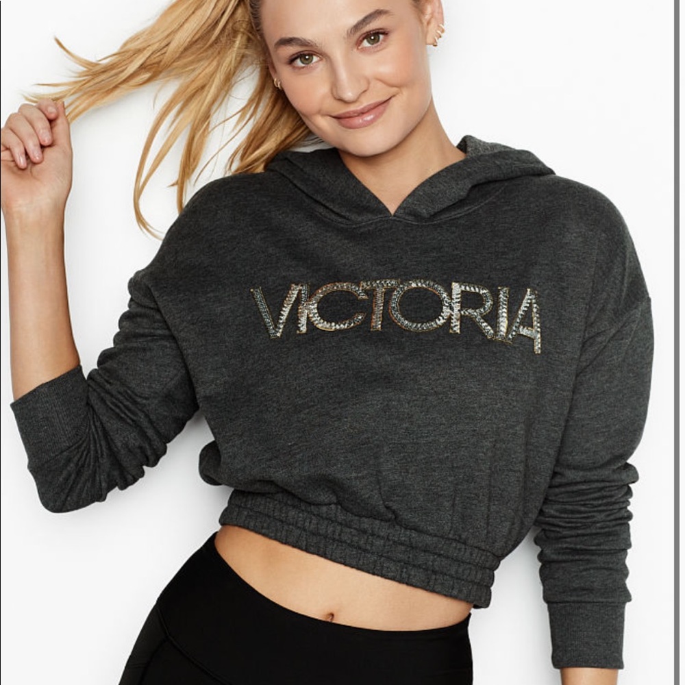 Victoria Secrets Sequins Crop Hoodies
